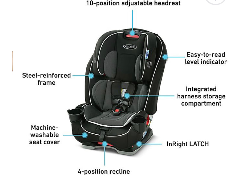 Convertible Graco Car Seat Can Be Used For Front Or Rear Facing Baby Up - How To Set Up Graco Car Seat Forward Facing